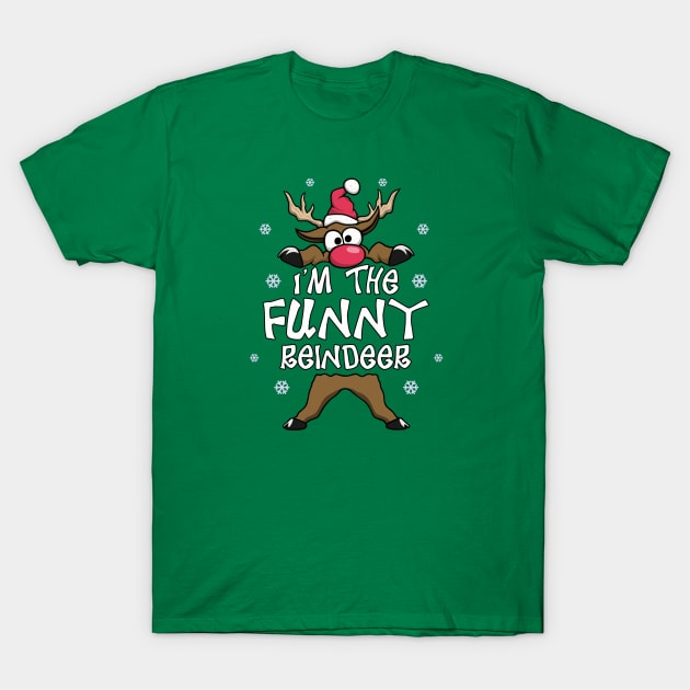 I’m The Funny Reindeer Family Matching Christmas Pajamas T-Shirt by FrontalLobe